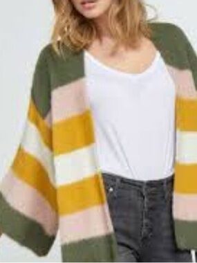 Do everything in love | Anthropologie Striped Open Cardigan